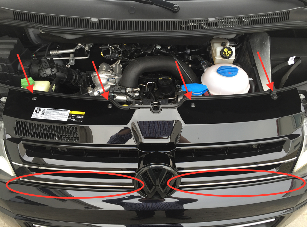 Umbau auf LED-Kennzeichenbeleuchtung VW T5.2 (7E)